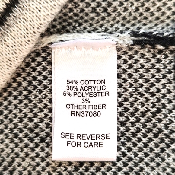 Versoma Womans Blk & Wht Graphic Fitted Midi Sweater Dress/Size S - Picture 9 of 11